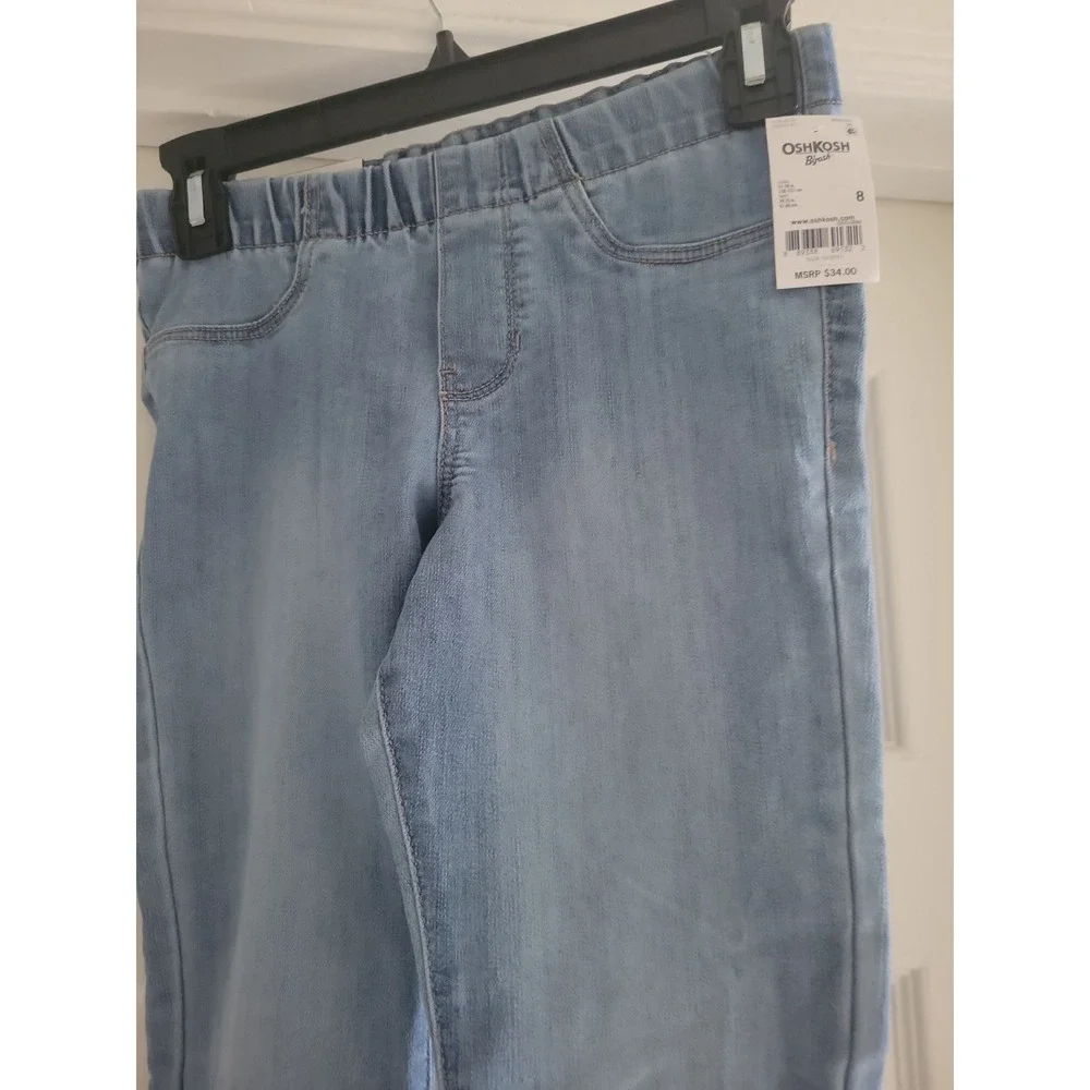 OshKosh B'gosh Girls Light Wash Denim Pull On Jeggings Size 8 NWT